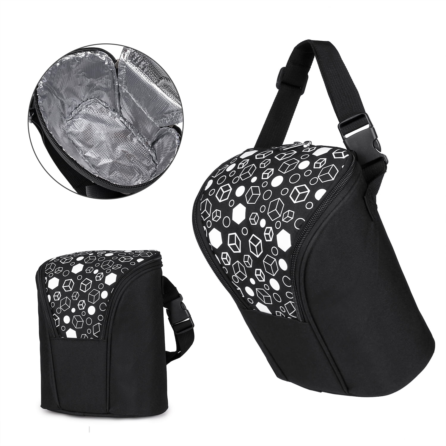 Mancro Breastmilk Cooler Bag With Ice Pack, Fits 6 Baby Bottles Up To 9 Ounce Insulated Bottle Bag Br 550