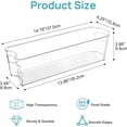 thumbnail image 1 of Breastmilk Storage Container 4PCS Set, Clear Freezer and Fridge Organizer Bins, Plastic Storage Bins for Breast Milk, Baby Pouches, Formula, Bottles and Yogurts, 4.3’’ Width, 14.7" Long, 1 of 5