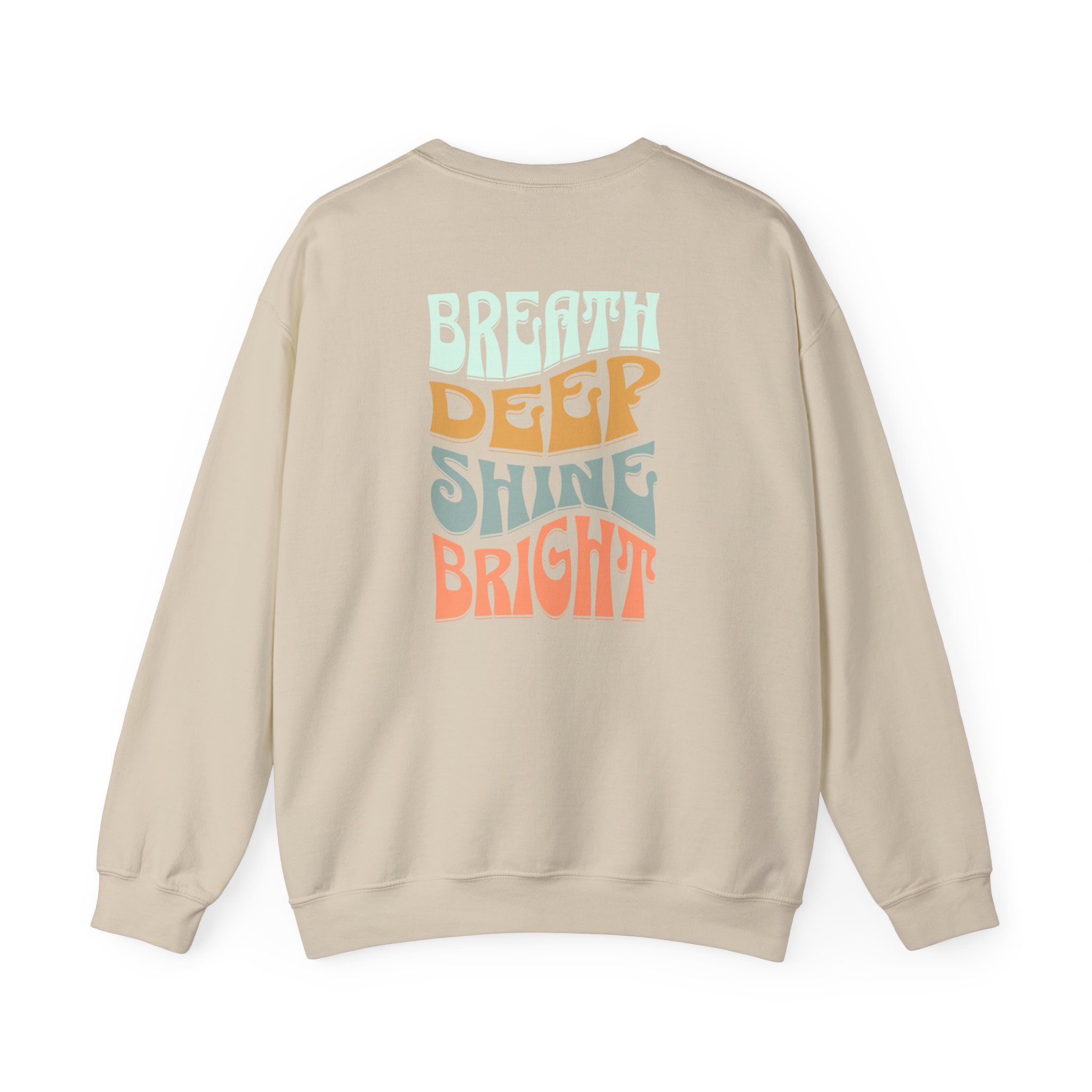 Breath Deep Shine Bright Motivational Womens Crewneck - Walmart.com