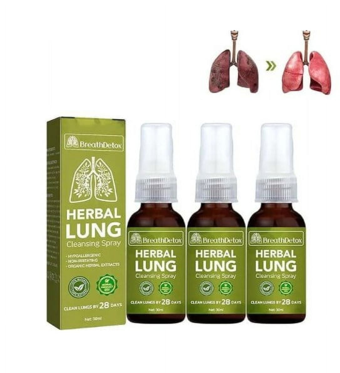 Breath Detox Herbal Lung Cleansing Spray, 30ml Breath Detox Herbal ...