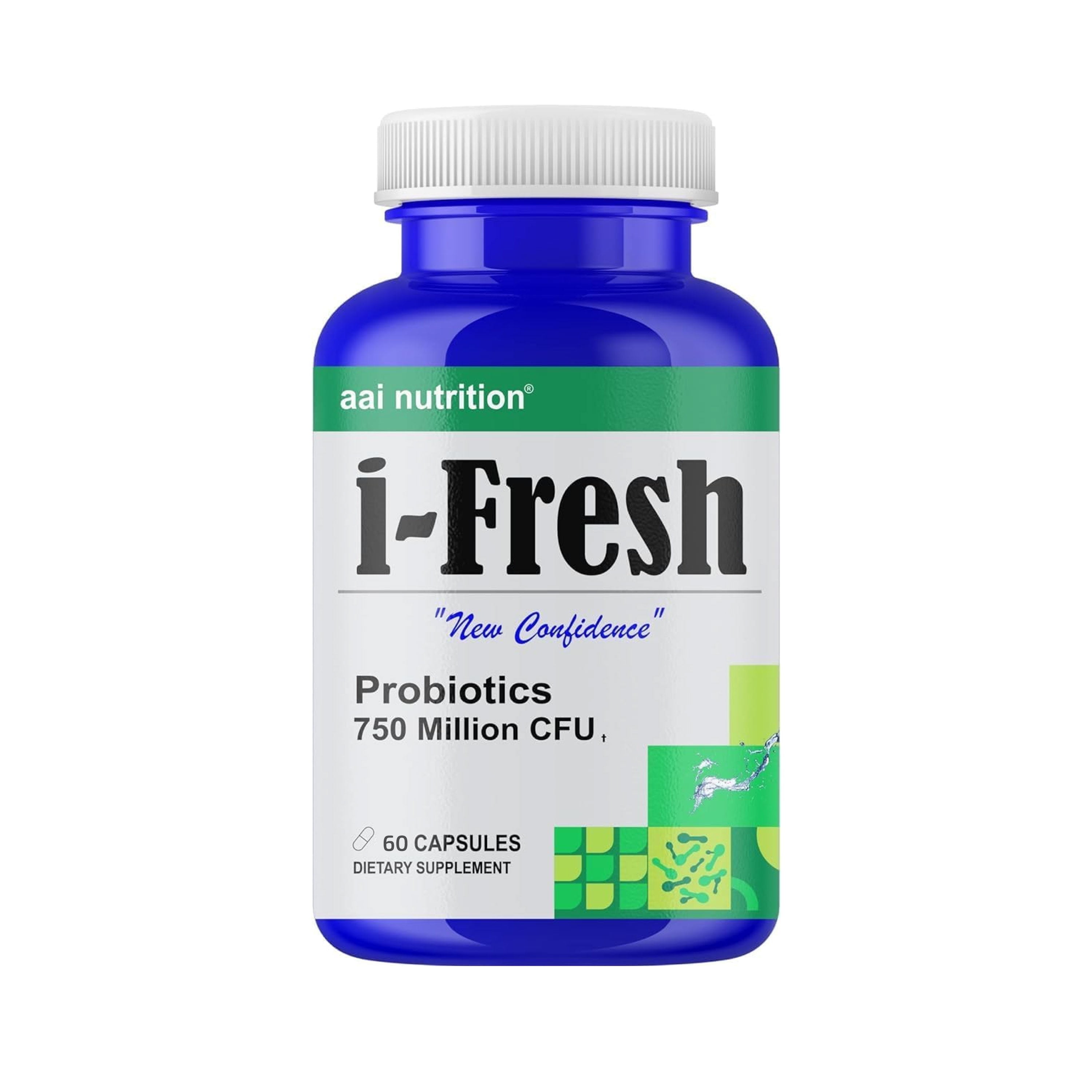 Aai Brand Sugar-Free Breath Freshener Capsules, 60 Count, for Bad Breath, Unflavored Dietary Supplements