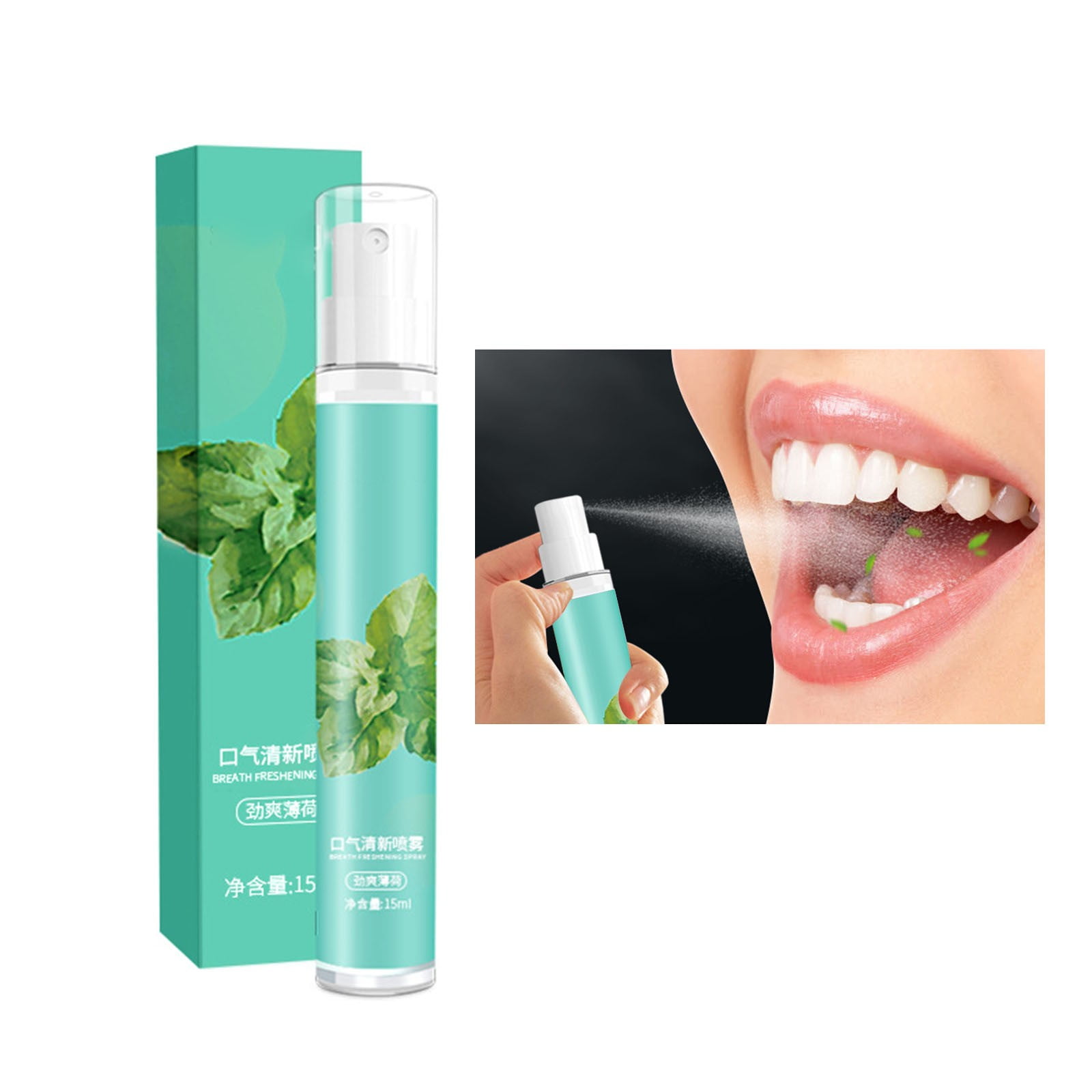 Breath Freshening Spray Net Refreshing Mint Peach Flavor To Bad Breath
