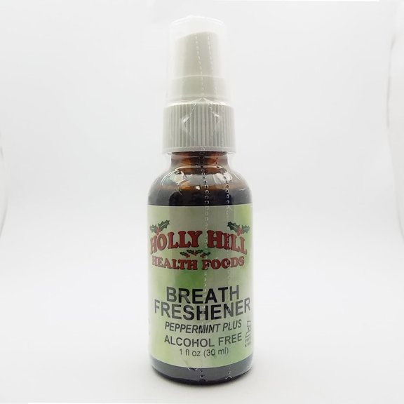 Holly Hill Health Foods Breath Freshener, Peppermint Plus, Alcohol Free, 1 Ounce