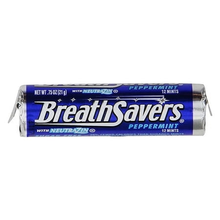 Breath Savers Peppermint Candy By Hershey Chocolates - 12 Pieces, 24 Packs, 6 Pack
