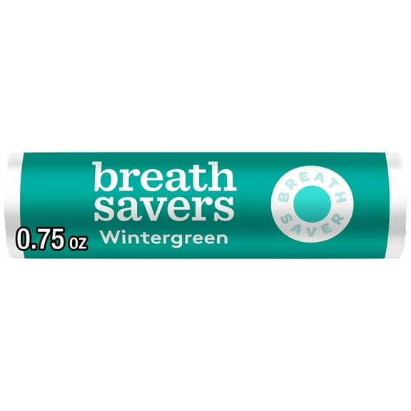 Breath Savers Wintergreen Flavored Sugar Free Breath Mints, Roll 0.75 oz