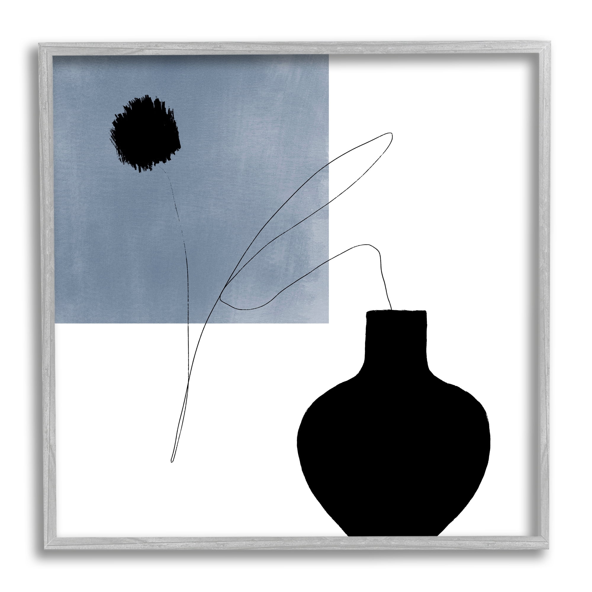 Breath of Fresh Air Modern Shape Abstraction Abstract Framed Art Print Wall Art, 17x17