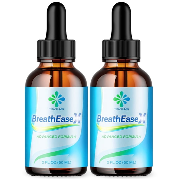 BreathEaseX Respiratory Blend Drops Advanced Formula Lung Support Breath Ease X 60 Servings