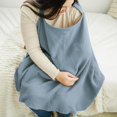 thumbnail image 1 of Breathable 100% Cotton Muslin Nursing Cover – Breastfeeding Privacy Apron with Arch Neckline, Versatile Stroller Cover & Multi-Use Baby Shower Gift, 1 of 7