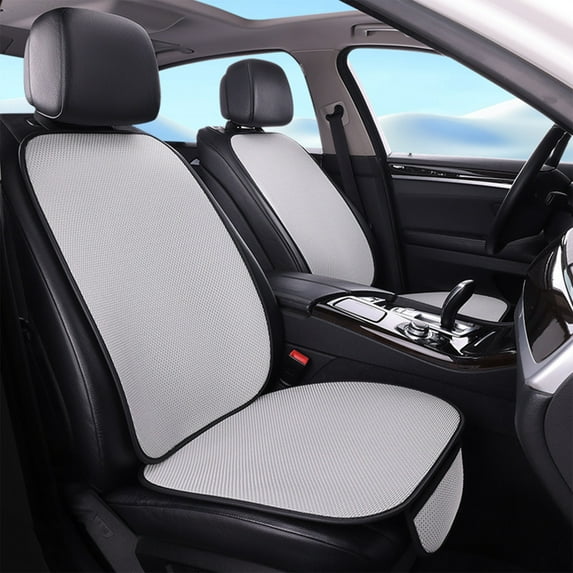 Breathable 3D Raised Car Seat Cushion, Summer Cool and Ventilated Chair Pad, Backrest and Seat Cover Set, 62x50cm Brown Gauze and Sponge Construction, for All Season Vehicle Driving Comfort, Gray