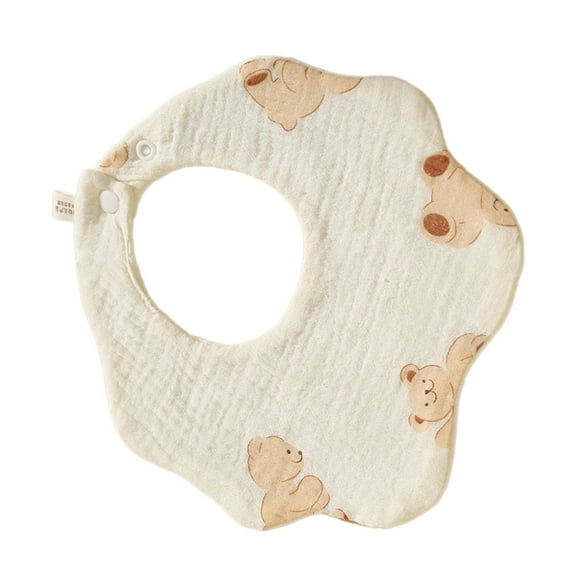 Breathable & Absorbent Burp Cloths Cute & Functional Baby Bibs Lovely Pattern Newborns Bibs Cotton Bibs for Infants Gift
