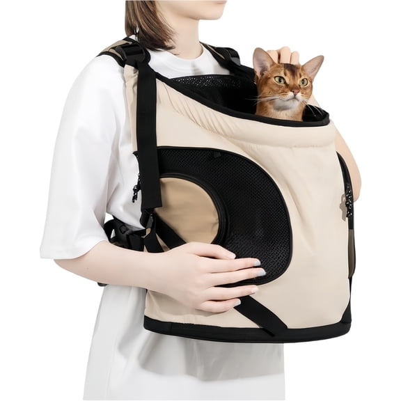 Breathable Adjustable Chest Carrier for Dogs Cats, Secure Front-Facing Pet Backpack with Strap for Daily Adventures