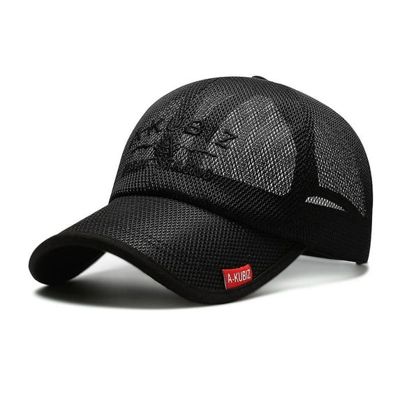 Breathable Adjustable Men Women Summer Sunscreen Hats Sun Protection Caps Baseball Cap Full Mesh Hats BLACK