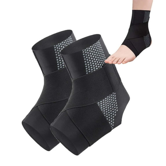 Breathable Ankle Brace Support - Sports Ankle Protector for Sprains, Lightweight & Elastic Foot Wrap for Running, Basketball - 2 Colors, 4 Sizes