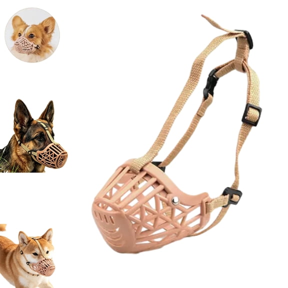 Breathable Anti Barking Basket Mouth Guard-Muzzle for Small Dog | Soft Dog Mouth Cover | for Snout Face Pet Puppy Cat Duck Parrot Grooming Trimming Training Scavenging