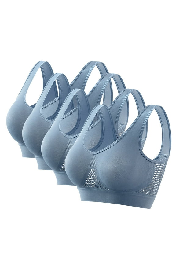 Breathable Anti-Sagging Breasts Sports Bras for Women Cooling Comfort Wireless Bra Breathable Lift Up Air Bra