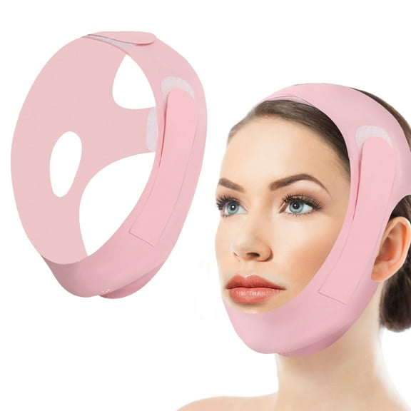 Breathable Anti-Snoring Chin Strap, Adjustable Jaw Strap, Comfortable Chin Strap for Sleeping Double Chin Face Lift Women Men (pink, 2 PCS)