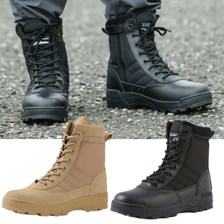 Breathable Army Combat Boots Plus Size Desert Boots For Work Safety Shoes Green 37 Walmart