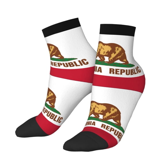 Breathable Athletic Socks California Cushioned Quarter Socks for Men Women