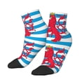 thumbnail image 1 of Breathable Athletic Socks Civil Ensign Of Luxembourg Cushioned Quarter Socks for Men Women, 1 of 7