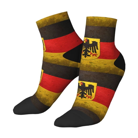 Breathable Athletic Socks German Flag With The German Cushioned Quarter Socks for Men Women
