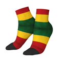 thumbnail image 1 of Breathable Athletic Socks Reggae Rasta Flag Cushioned Quarter Socks for Men Women, 1 of 7