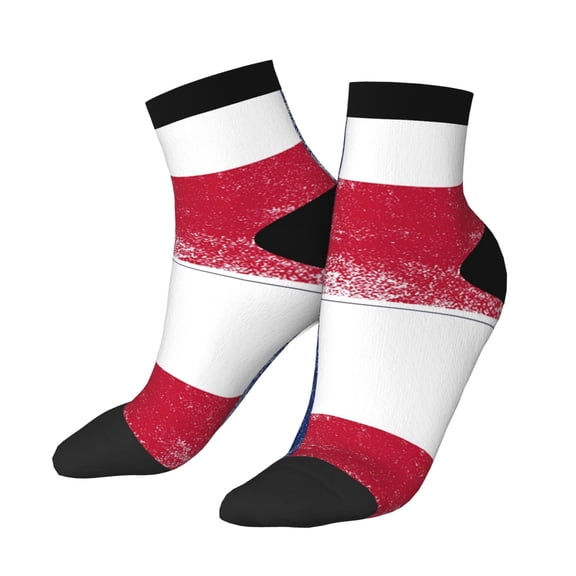 Breathable Athletic Socks Texas Flag Cushioned Quarter Socks for Men Women