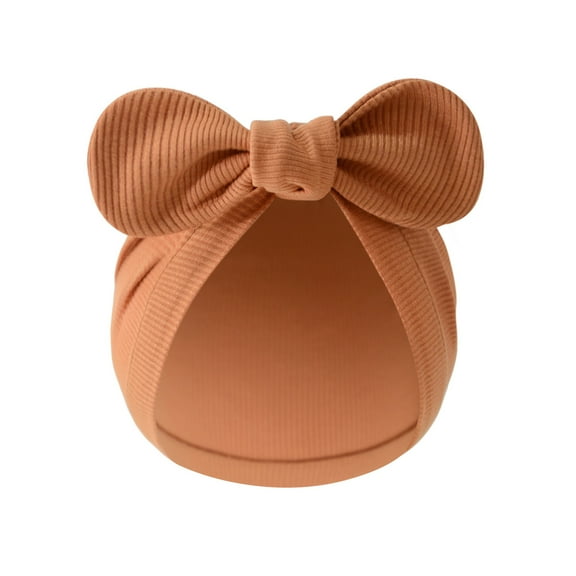 Breathable Baby Bonnet Cotton Soft and Breathable Hospital Hat Lovely Bowknot Decor Bonnet Caps for Infants 0-3 Months