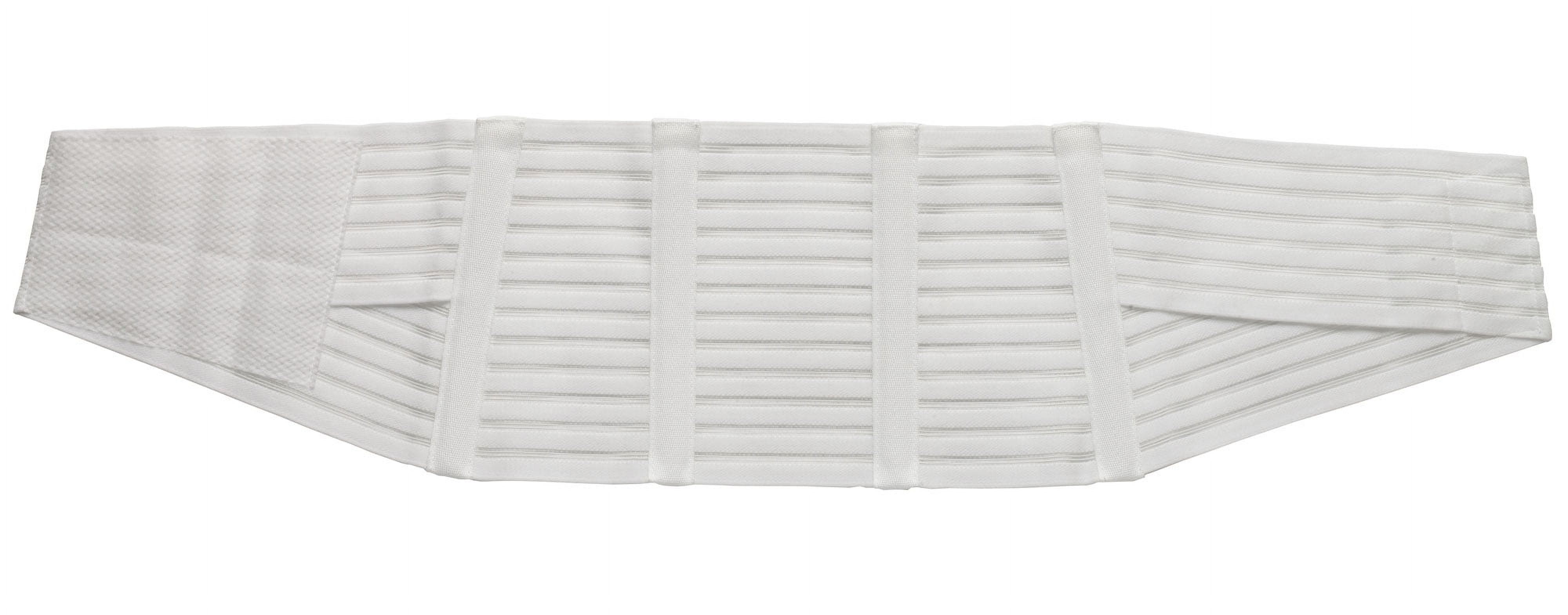 Breathable Back Support Belt, Adjustable Back Brace, White, Small