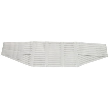 Breathable Back Support Belt, Adjustable Back Brace, White, XL