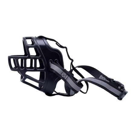 Breathable Basket Muzzle Anti Bite Black Pet Supplies for Small Medium Large reflective 5