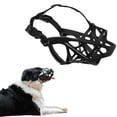 thumbnail image 1 of Breathable Basket Muzzle for Dogs, Prevents Biting, Chewing and Barking, Suitable for Aggressive Dogs (Black) - S, 1 of 7