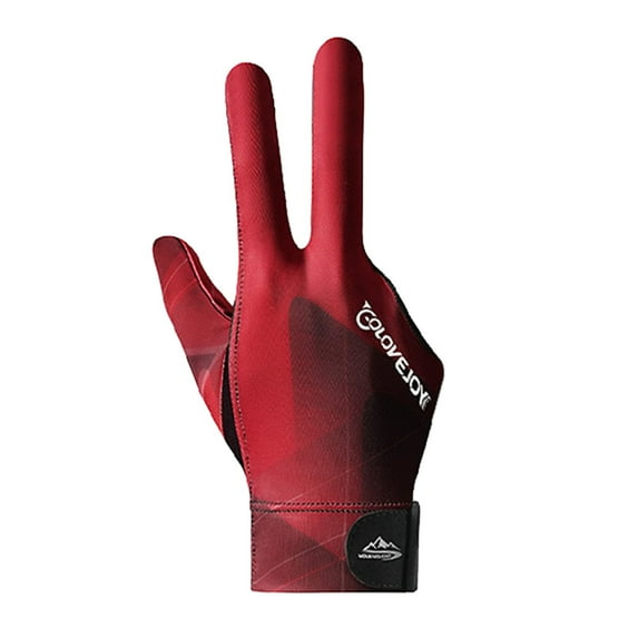 Breathable Billiards Gloves Enhanced Grip Left Right Hand Wear-resistant Anti-slip Stable Pole Billiards Gloves-Right Hand,Wine Red