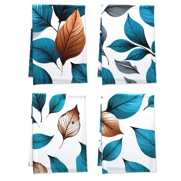 Breathable Boho Dish Towels Midcentury Vector Design Kitchen Accessories 16x24 Inches Pack Of 4 European Colorful Handy Tea Towel for Window Indoor Garden Bath Dressing Room Decoration Microfiber