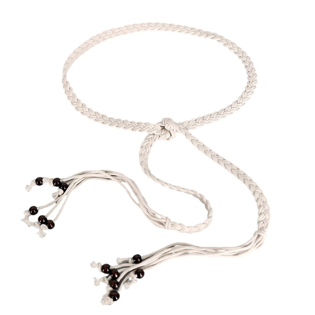 Breathable Braided Waist Rope Adjustable Crochet Rope Belt Cotton ...