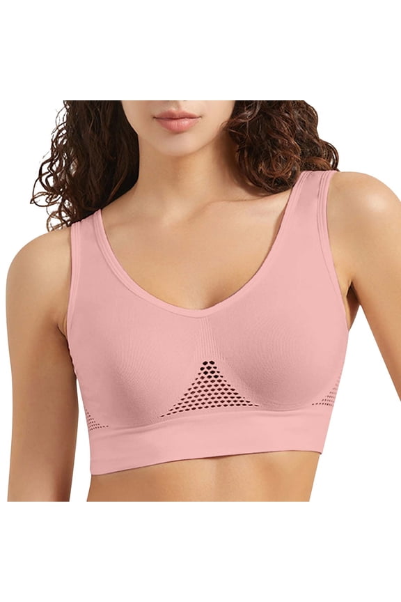 Breathable Bras for Women No Steel Ring Plus Size Soft Cool Liftup Air Bra No Underwire High Support Underwear