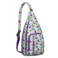 thumbnail image 1 of Breathable Butterfly Pattern Chest Bag - Adjustable Strap Sling Backpack, Tear-resistant Shoulder Pack for Outdoor Adventures, 1 of 4