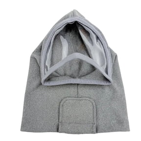 Breathable Canine Head Hood for Everyday Use, Adjustable Polyester Wrap with Hook-and-Loop Fit and Neck Coverage