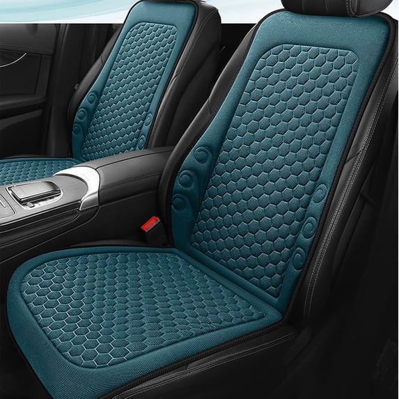 Breathable Car Seat Cushion With Backrest, Mesh Cooling Seat Pad for All Seasons, Green