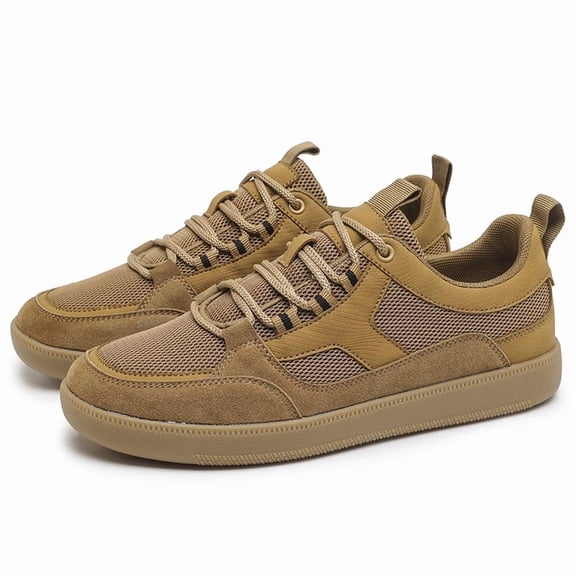 Breathable Casual Sneakers for Men and Women - Low-Top Lace-Up Shoes with Mesh & Synthetic Upper, Cushioned Rubber Sole, All-Season Comfort for Daily Wear, Outdoor & Casual Attire, Minimalist Design,