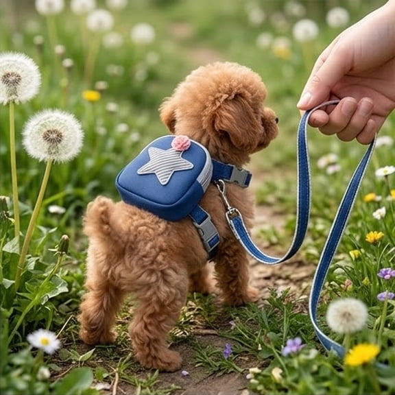 Breathable Cat Harness H Style Adjustable Reflective Outdoor Walking Vest for Small Dogs Escape Proof