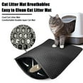 thumbnail image 1 of Breathable Cat Litter Mat Double Layer Structure Waterproof Hassle-free Easy to Clean Pocket Design Floor Mat for Home Pet, 1 of 8