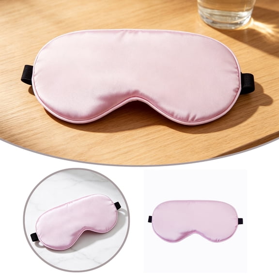 Breathable Cloth Sleep Eye Mask Adjustable Full Wrap Strap Complete Light Block Portable for Travel Nap Meditation Night Bedroom Rest Improvement
