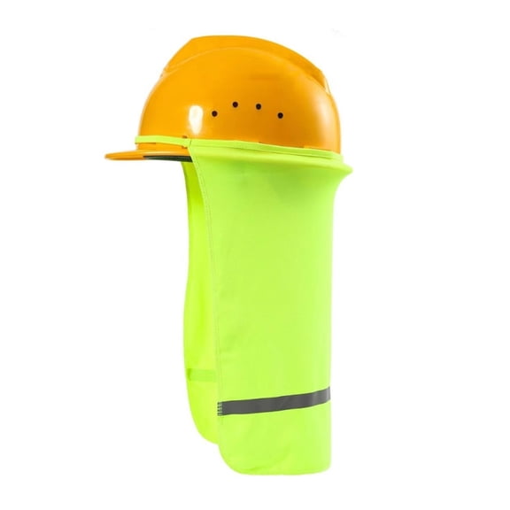 Breathable Construction Safety Hard Hat Neck Flap Sunshade with Reflective Strips
