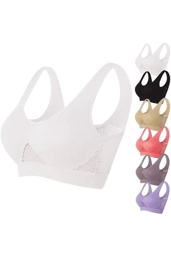 Breathable Cool Liftup Air Bra, 2024 New Large Size Air Bra Breathable and Comfortable Mesh Sports Bra for Women