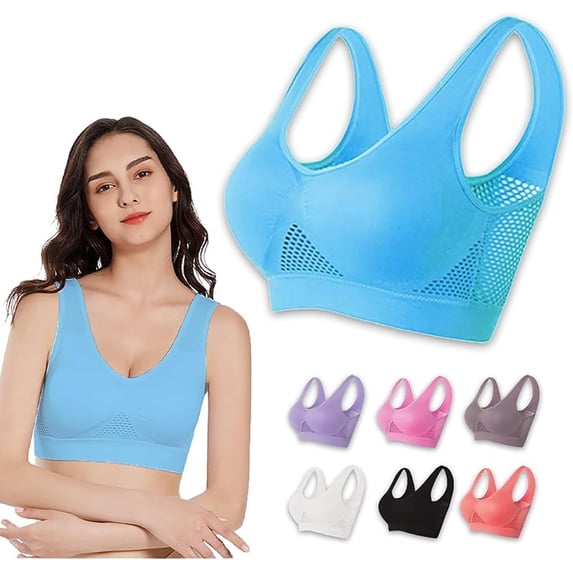 Breathable Cool Liftup Air Bra, 2024 New Sports Bra Large Size Air Bra ...