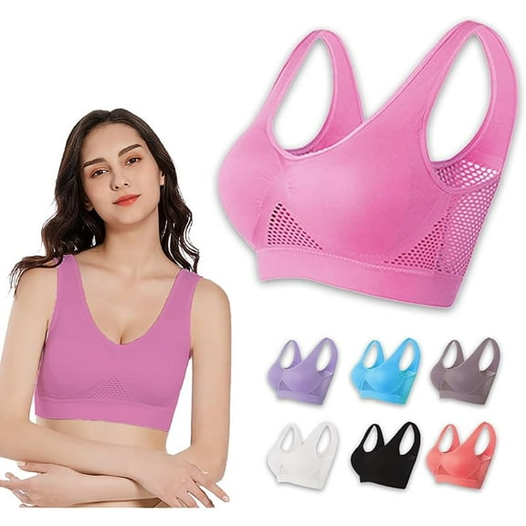 Breathable Cool Liftup Air Bra, 2024 New Sports Bra Large Size Air Bra, Comfortable Mesh Sports Bra for Women