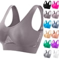 thumbnail image 1 of Breathable Cool Liftup Air Bra, Breathable Mesh Hole Large Size Sports Bra for Women,Bronze,3XL, 1 of 4