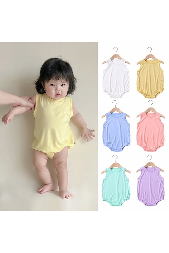Breathable Cooling Mesh Sleeveless Bodysuit Tank Top Undershirt Layering Base Infant Romper for Babies