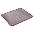 thumbnail image 1 of Breathable Cooling Pet Mat, Washable Portable Summer Cool Pad for Dogs Cats Crate Sofa Indoor Outdoor Use,Brown 28 x 22 Inches, 1 of 8