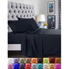 Breathable & Cooling Sheets - Hotel Luxury Bed Sheets - Extra Soft - Deep Pockets - Easy Fit - 4 Piece Set - King Black